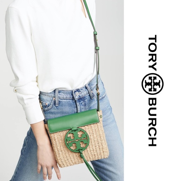 NWT Tory Burch Classic Miller Straw crossbody Bag - Picture 7 of 16
